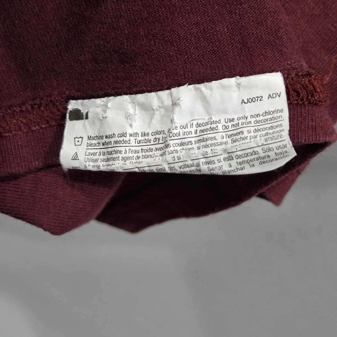 챔피온 반팔티 버건디 L  상품이미지4