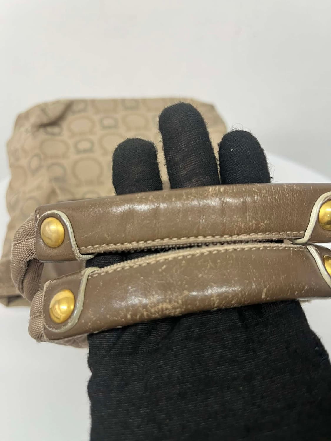 살바토레 페라가모 간치니 자카드 숄더 토트백 상품이미지10