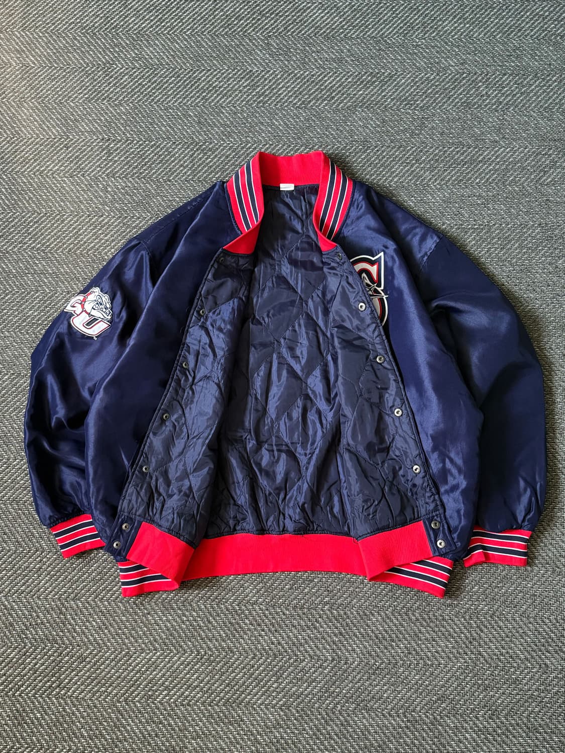 90s 시애틀 매리너스 새틴 퀼트 바시티 자켓 (105-110) 상품이미지5