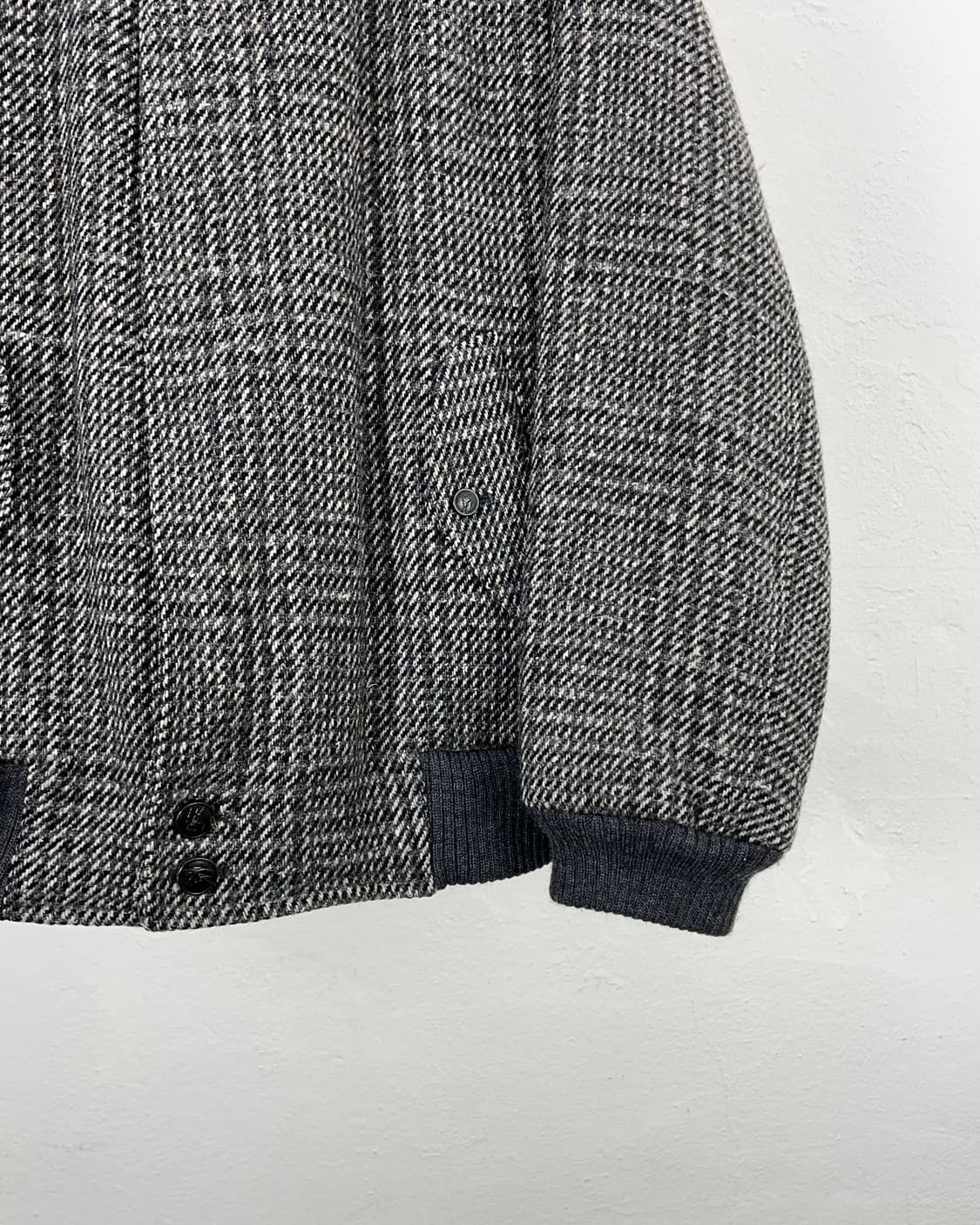 버버리 글렌 체크 해링턴 트위드 라나 울 블루종 자켓 상품이미지5