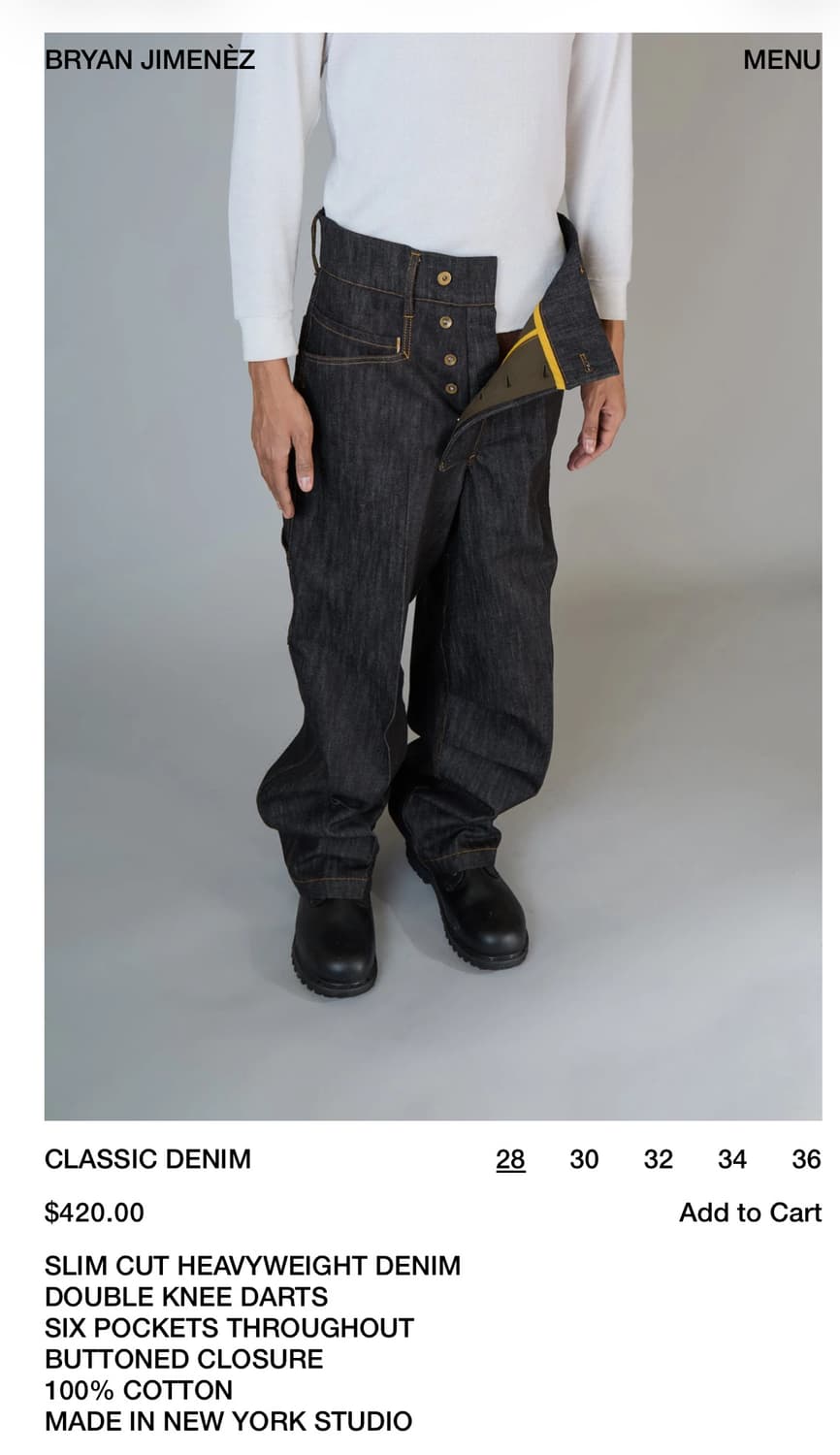 Bryan Jimenez denim 상품이미지1