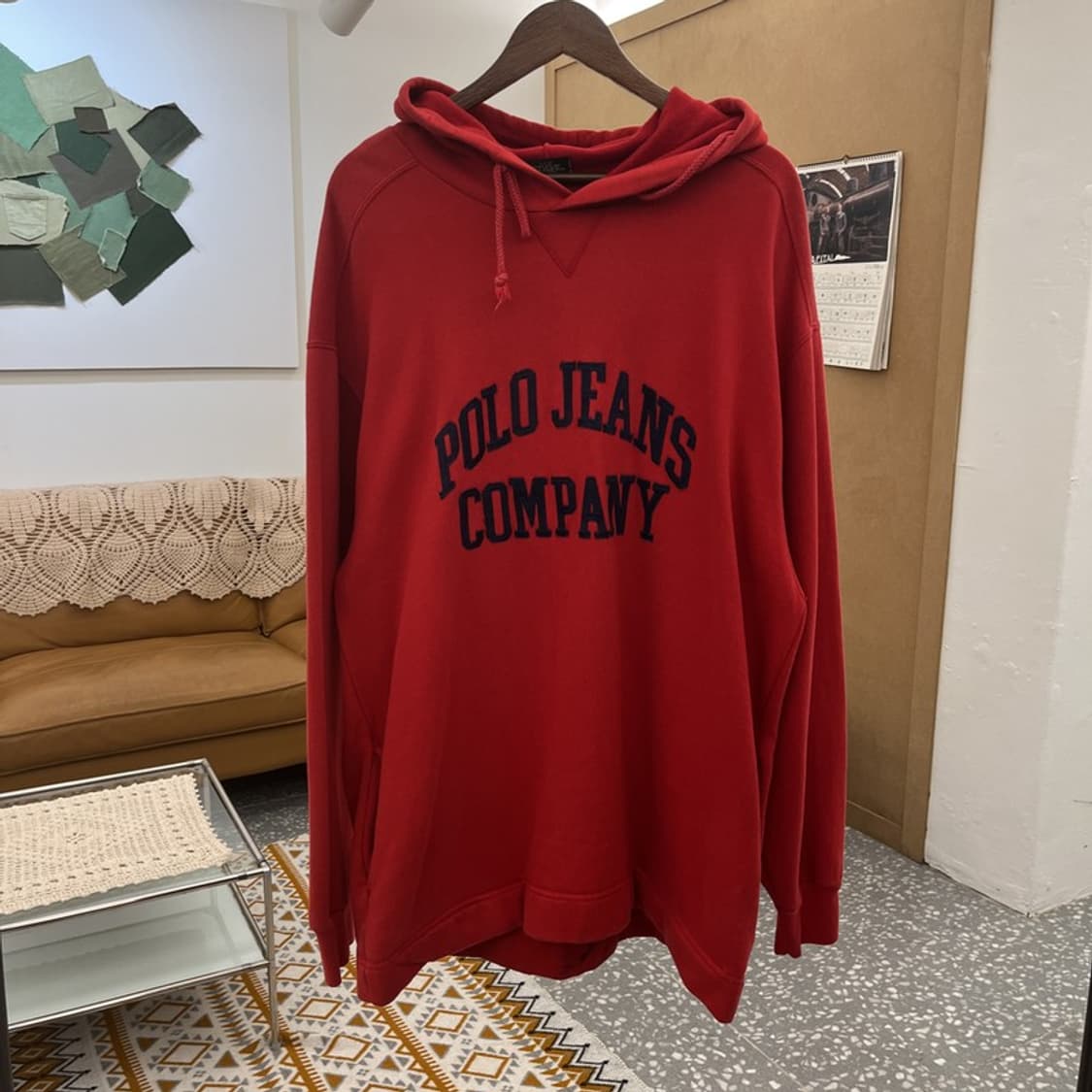 폴로 랄프로렌 빈티지 레트로 빅사이즈 오버핏 후드티 L C10517 상품이미지3