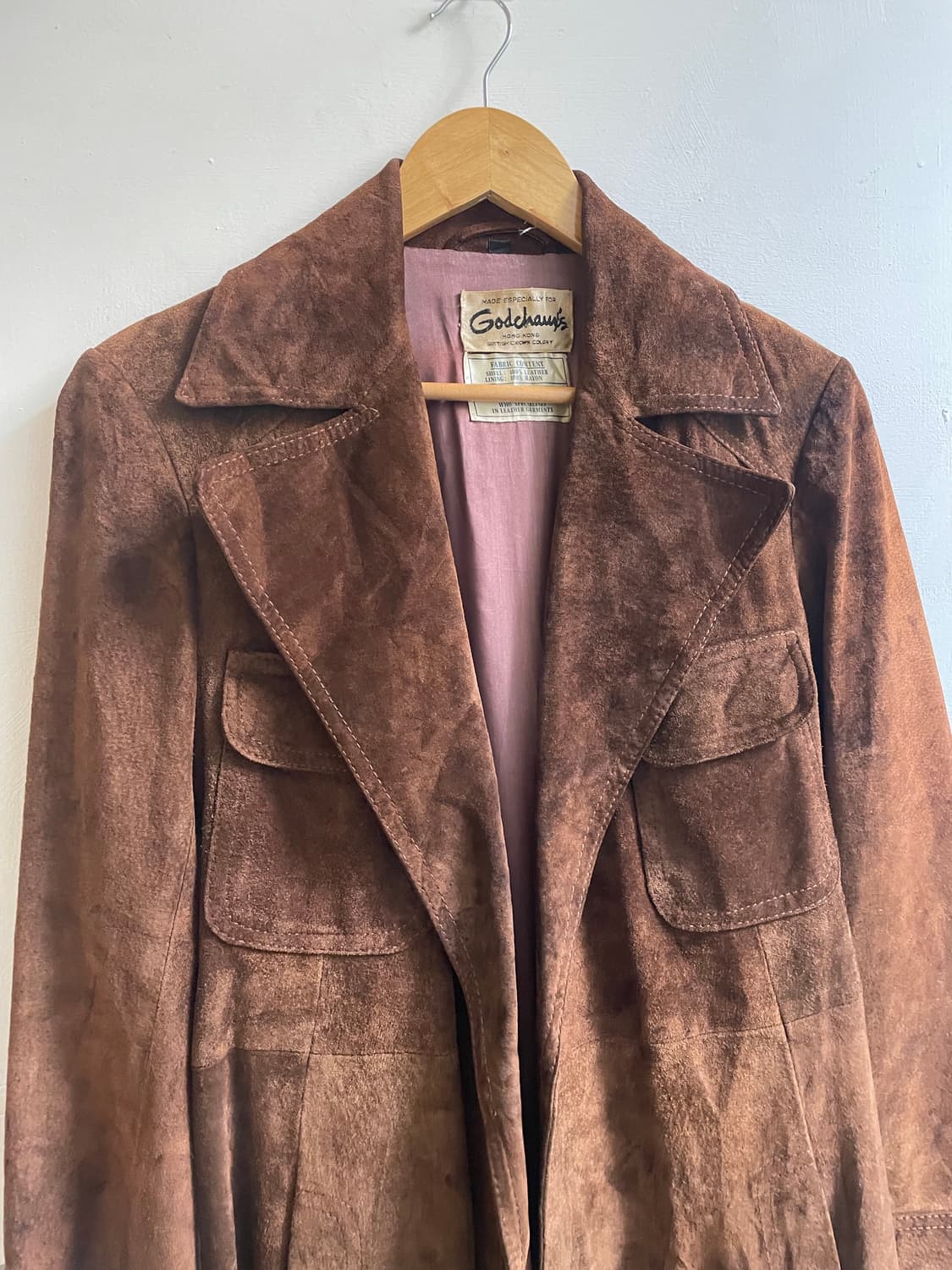 60~70's 미국 빈티지 스웨이드 코트 상품이미지7