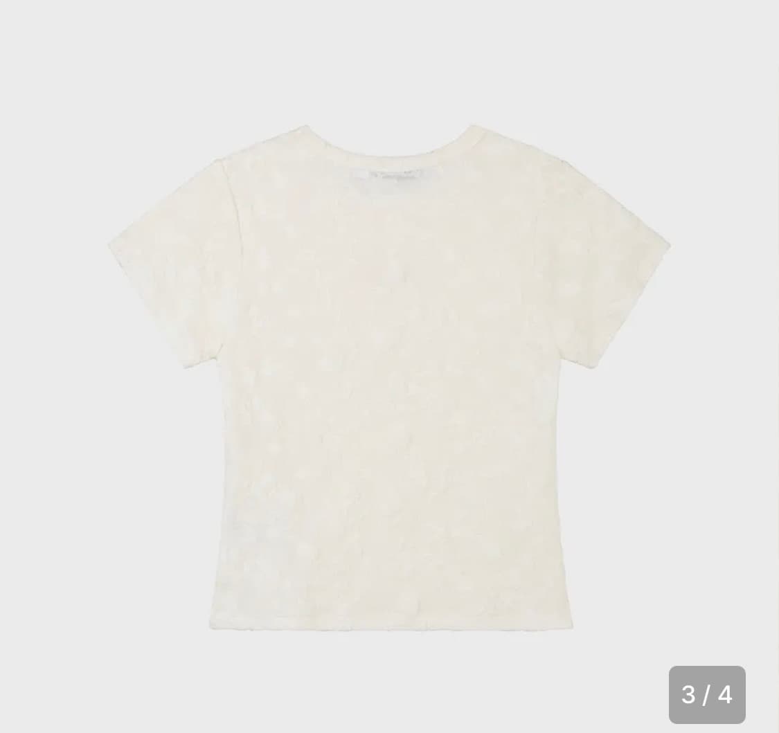 Floral lace sheer top 락케이크 반팔 (레이스) 상품이미지3