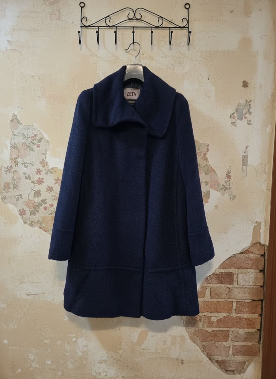 ZETA KAMIRU 네이비 알파카 코트 M 상품이미지1