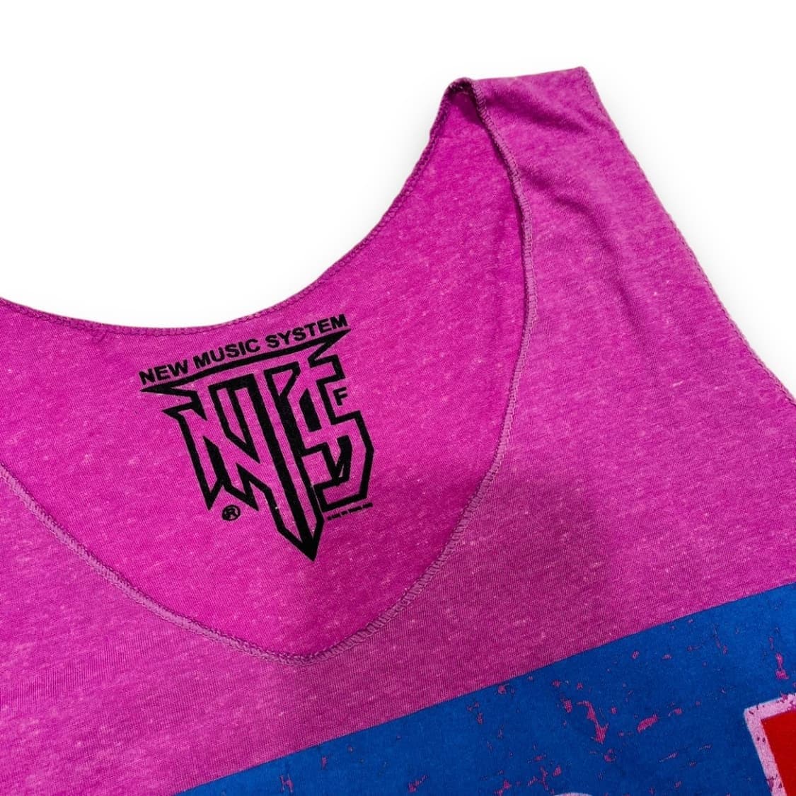 N M S 레드 불 바코드 y2k 빈티지 슬리브리스 상품이미지4