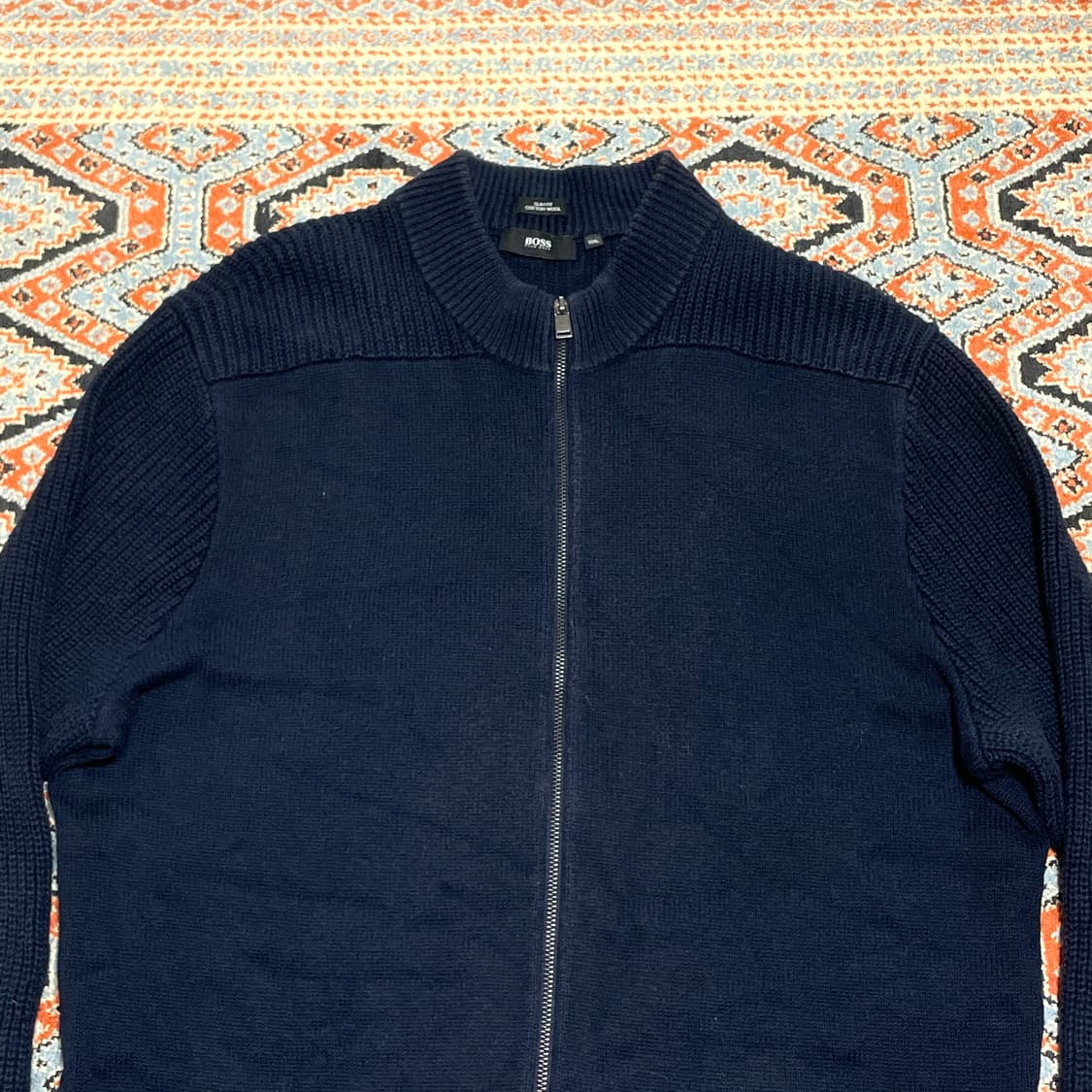 휴고보스 네이비 니트 집업 남성XXL 상품이미지2