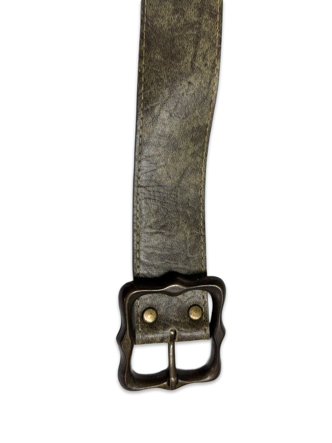 빈티지 카키 스터드 벨트 상품이미지3