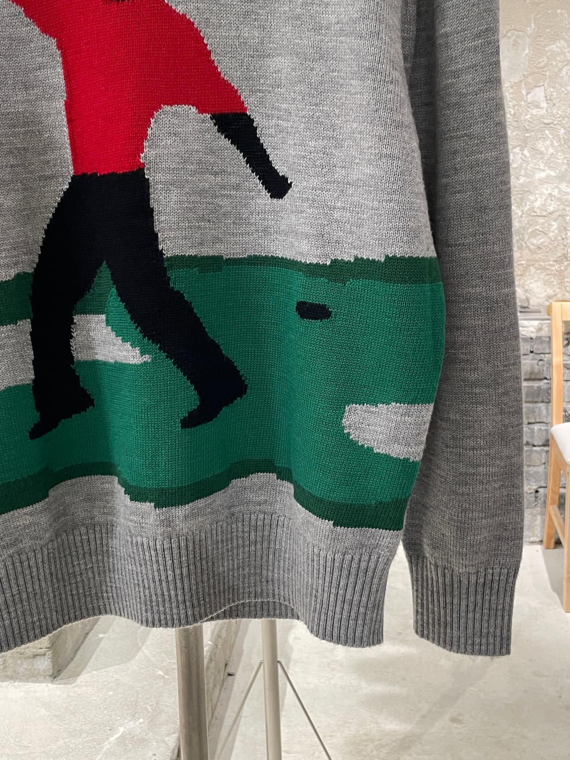 나이키 멜란지 그레이 타이거 우즈 크루넥 스웨터 상품이미지5