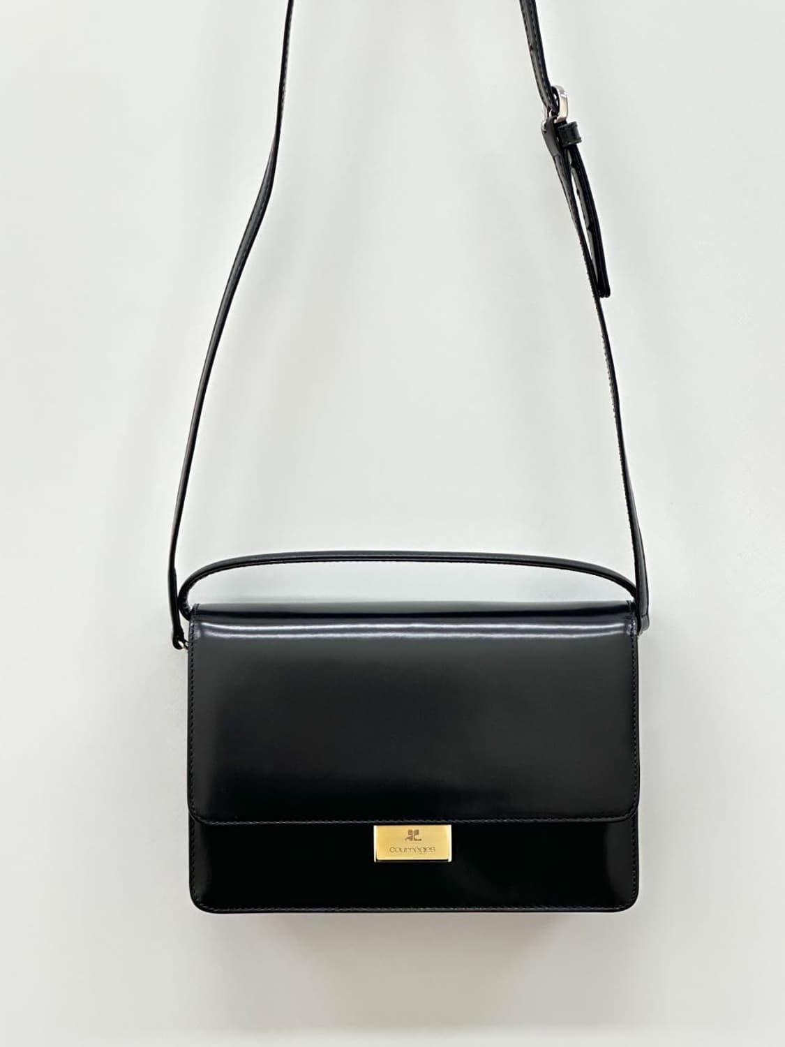  courreges / 꾸레쥬 블랙 스퀘어 핸드백 상품이미지2