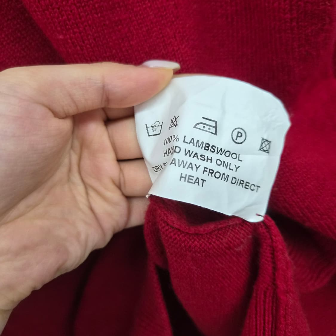바버 레드 니트 스웨터 남성 XL 상품이미지3