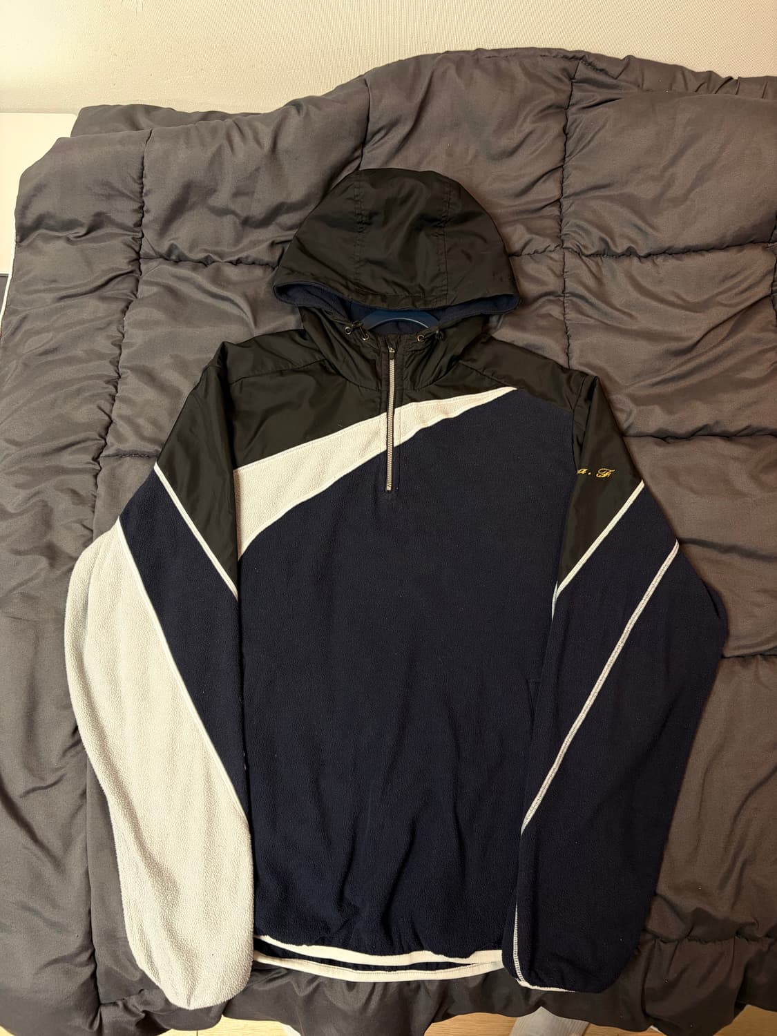 [L] ZETT 플리스 후드 하프집업 상품이미지1