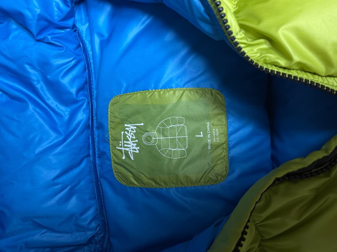 스투시 마이크로 립스탑 다운 패딩 라임 L 상품이미지5