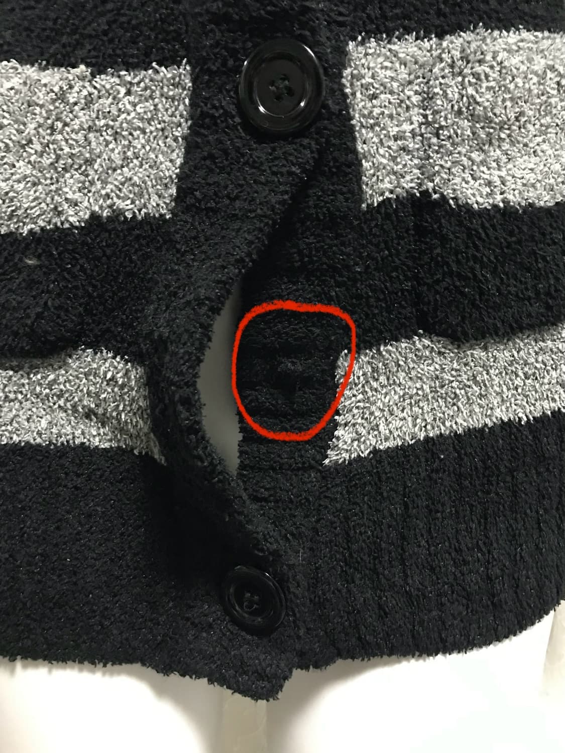 빈티지 갸루 펑크 오레오 스트라이프 니트 후드 가디건 원피스 상품이미지5