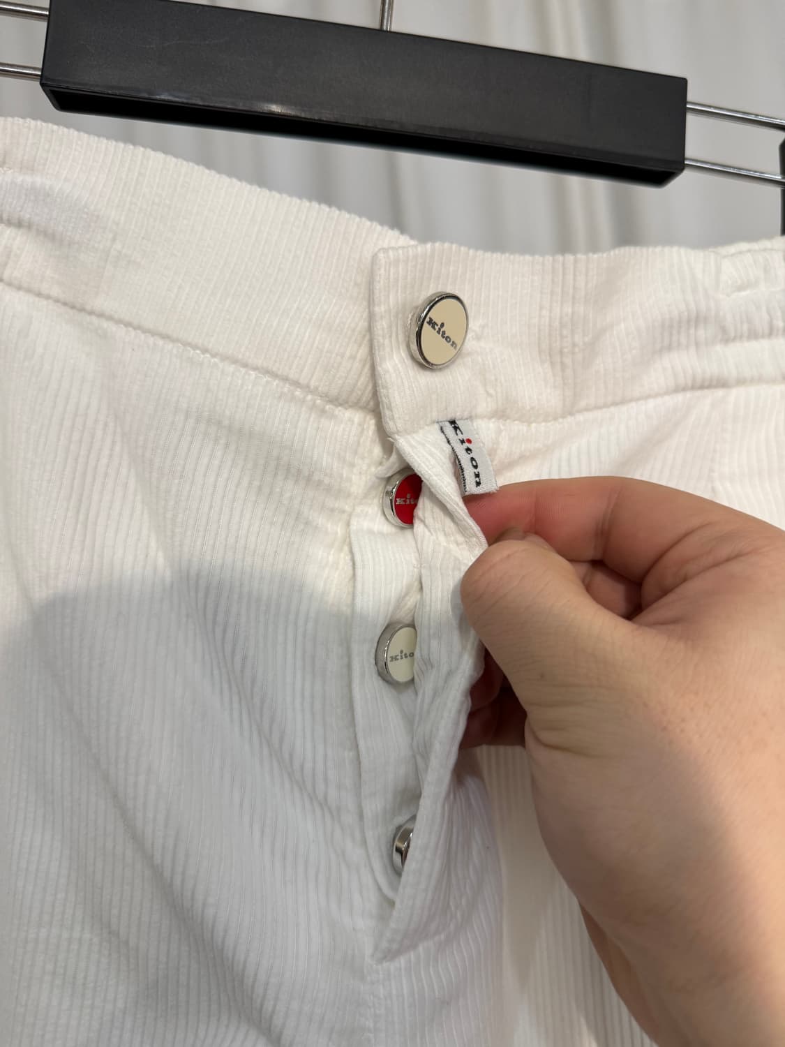 (33) 키톤 코듀로이 데님 팬츠 화이트 상품이미지3