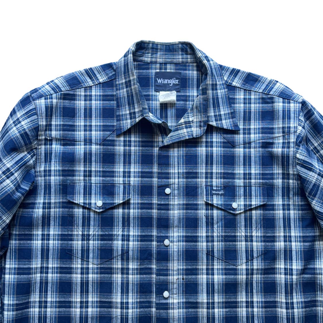 랭글러 Wrangler 블루 체크 웨스턴 셔츠 상품이미지2