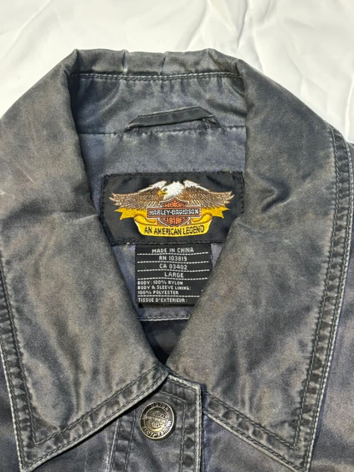 90s 할리데이비슨 하드 나일론 바이커 트러커 자켓 상품이미지8