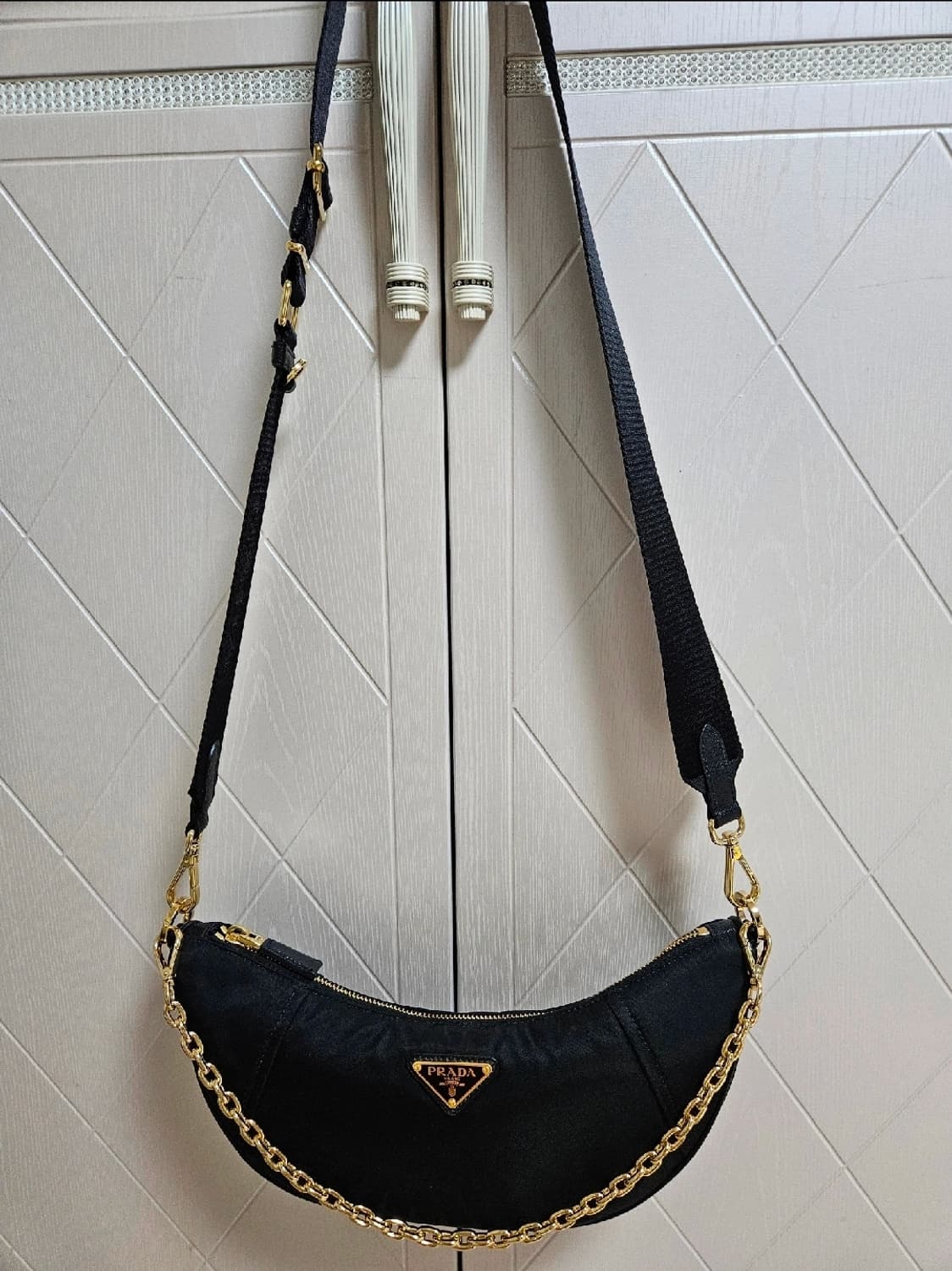 프라다 블랙 체인 숄더백(풀구성) 상품이미지3
