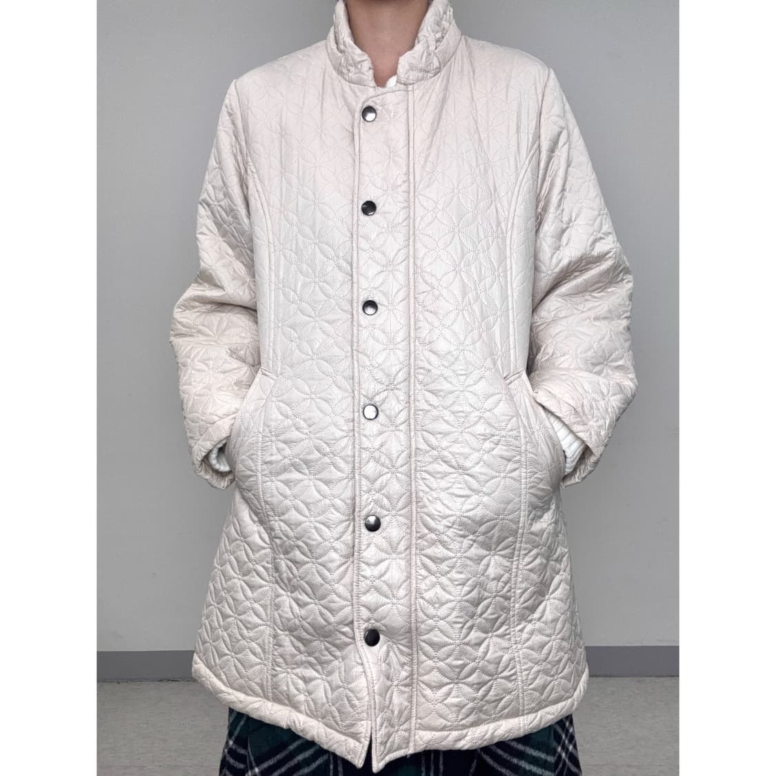 빈티지 아이보리 퀄팅 점퍼 상품이미지1