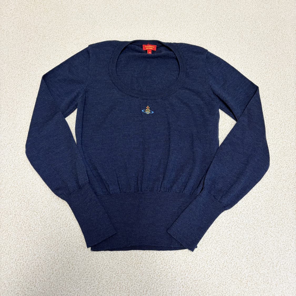 비비안웨스트우드 유넥 울 니트 네이비 상품이미지2