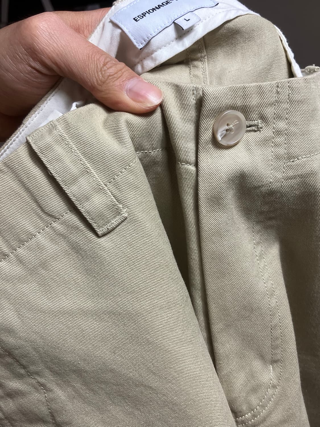 에스피오나지 - 와이드 오피셔 팬츠 (베이지) 상품이미지4