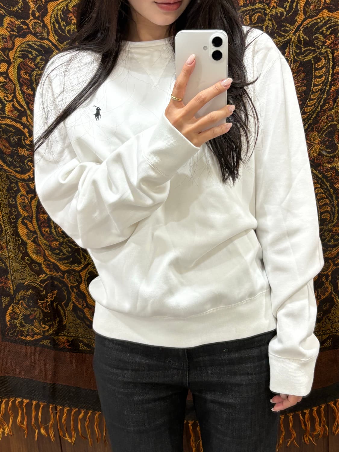 폴로 화이트 맨투맨 상품이미지1