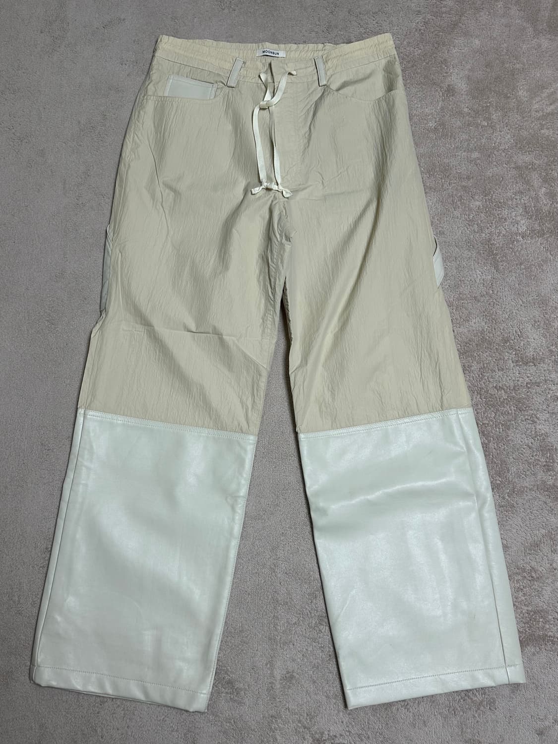 문선 팬츠 나일론x레더 상품이미지1