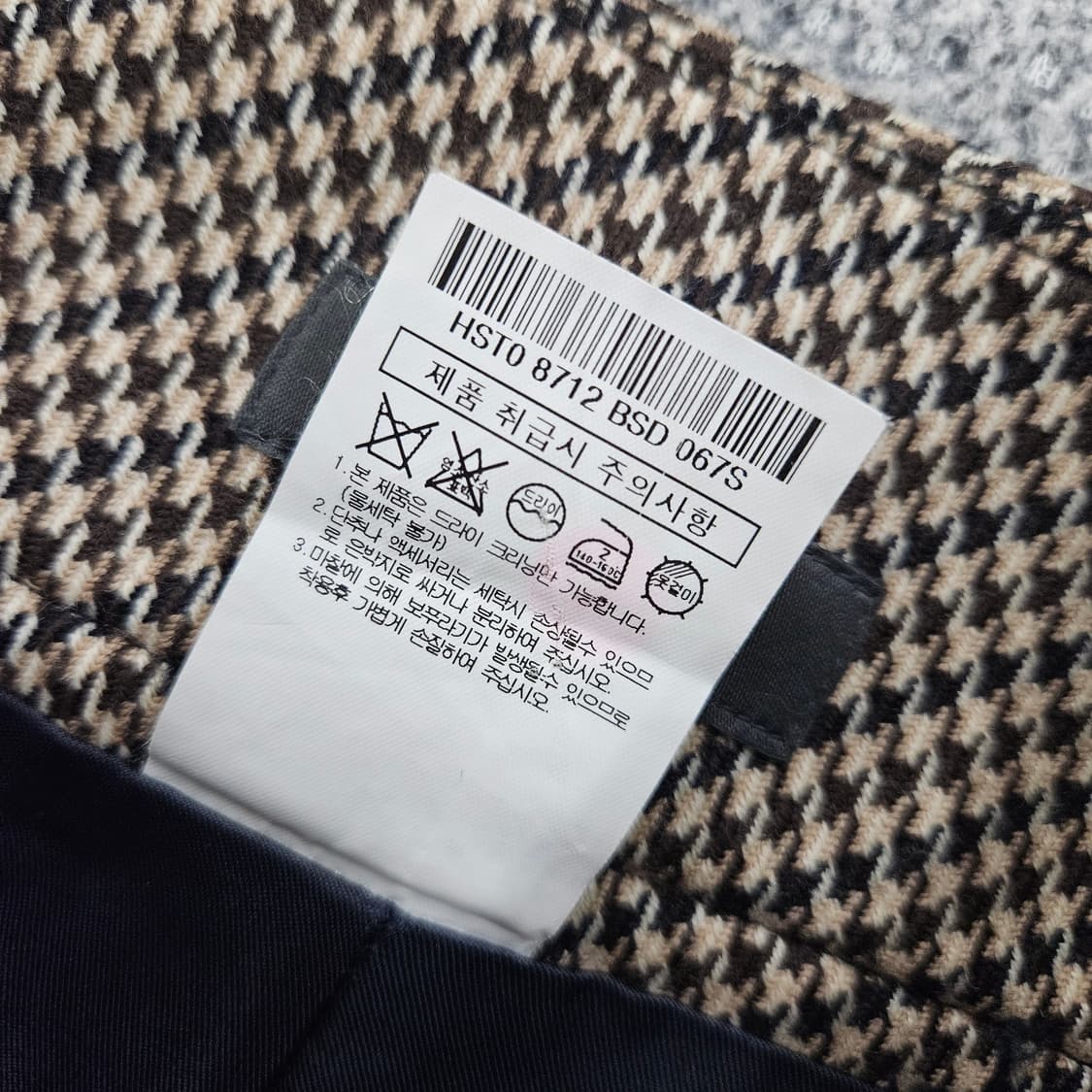 [67-91] 헤지스 하운드 체크  A라인 미니 스커트1104JM3 상품이미지7