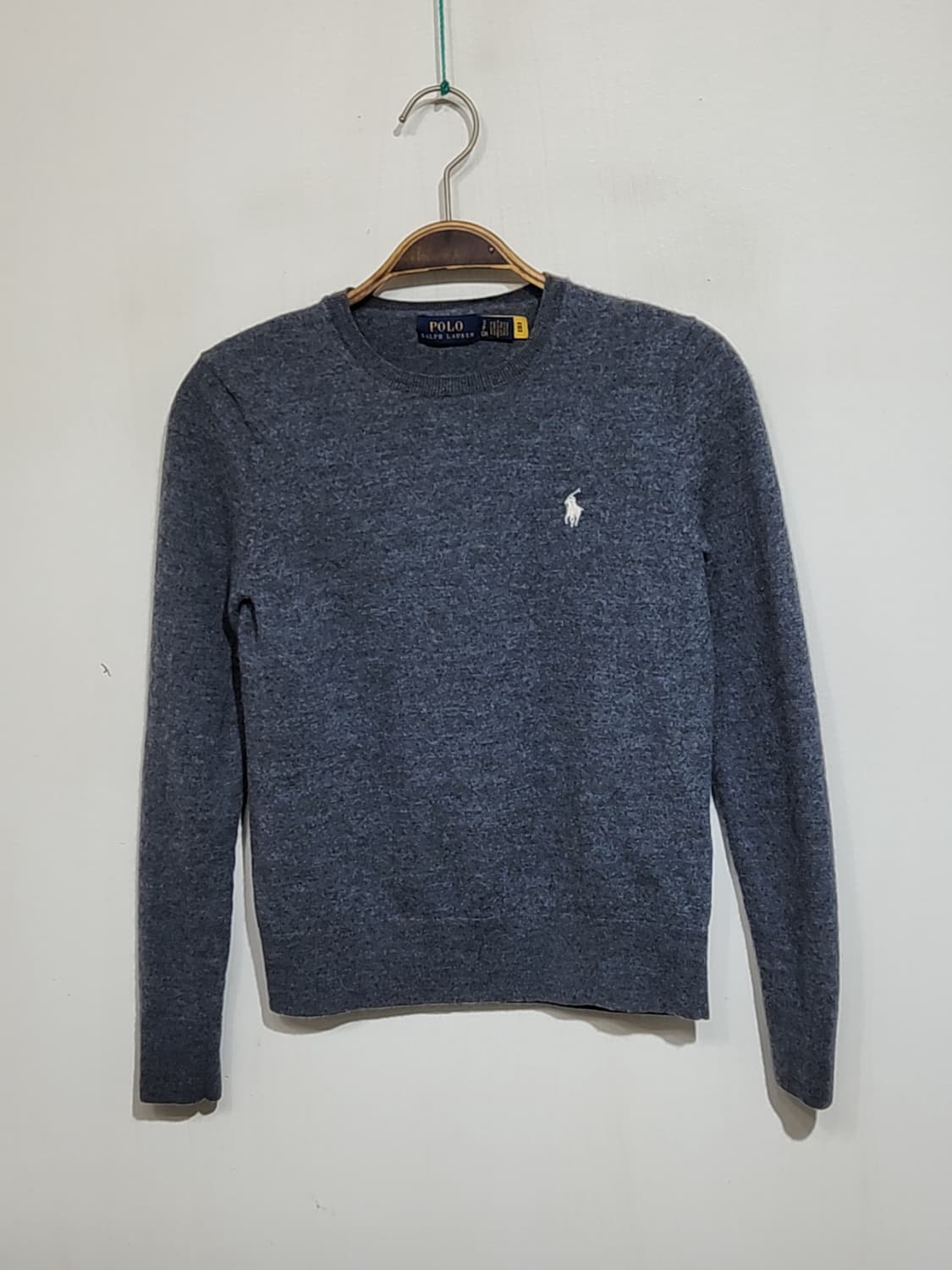 (S) 랄프로렌 폴로 니트 차콜 라운드 울스웨터 슬림핏  상품이미지1