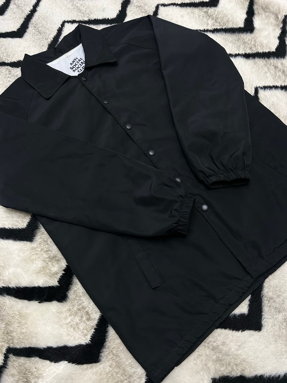 [XL]안티쇼셜소셜클럽 코치자켓/기모/블랙 상품이미지3