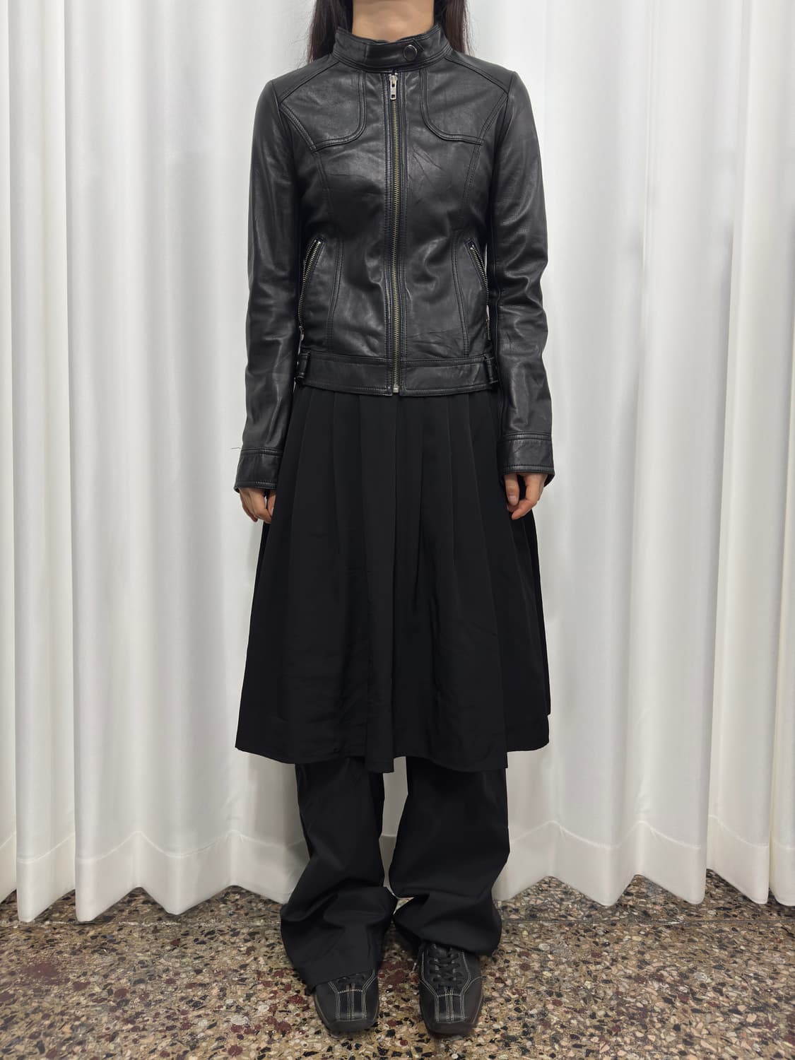 black leather jacket 상품이미지4