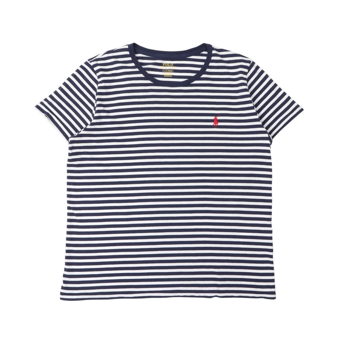 폴로 랄프로렌 네이비 스트라이프 하프 티셔츠 상품이미지1