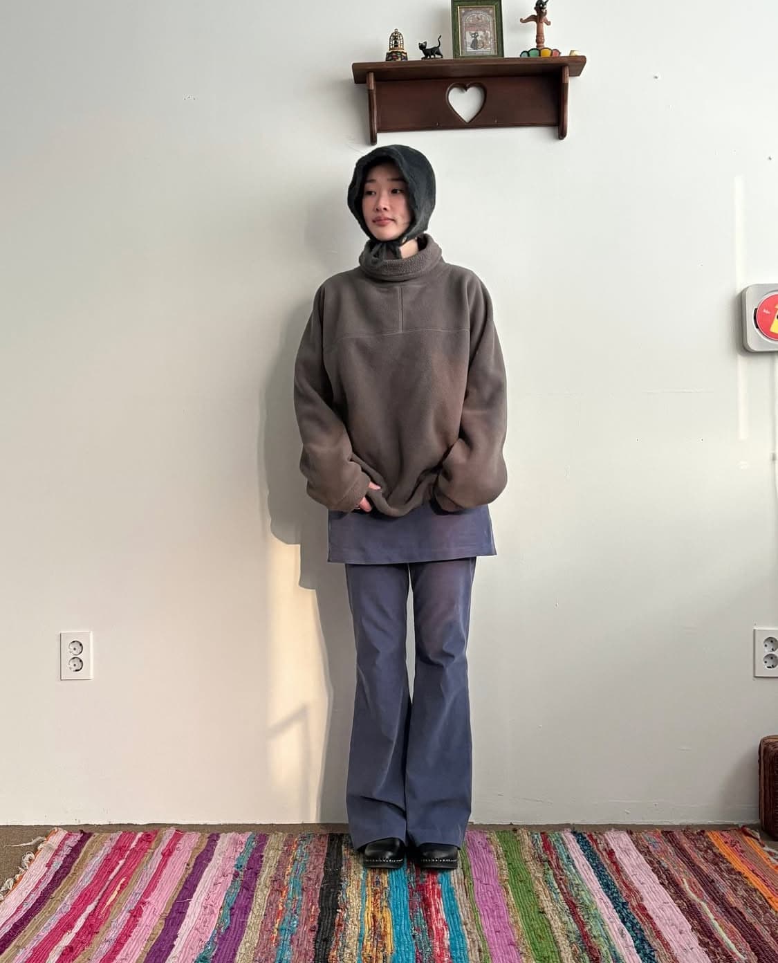 쉬이즈큐트 오버사이즈드 플리스 그레이 상품이미지1