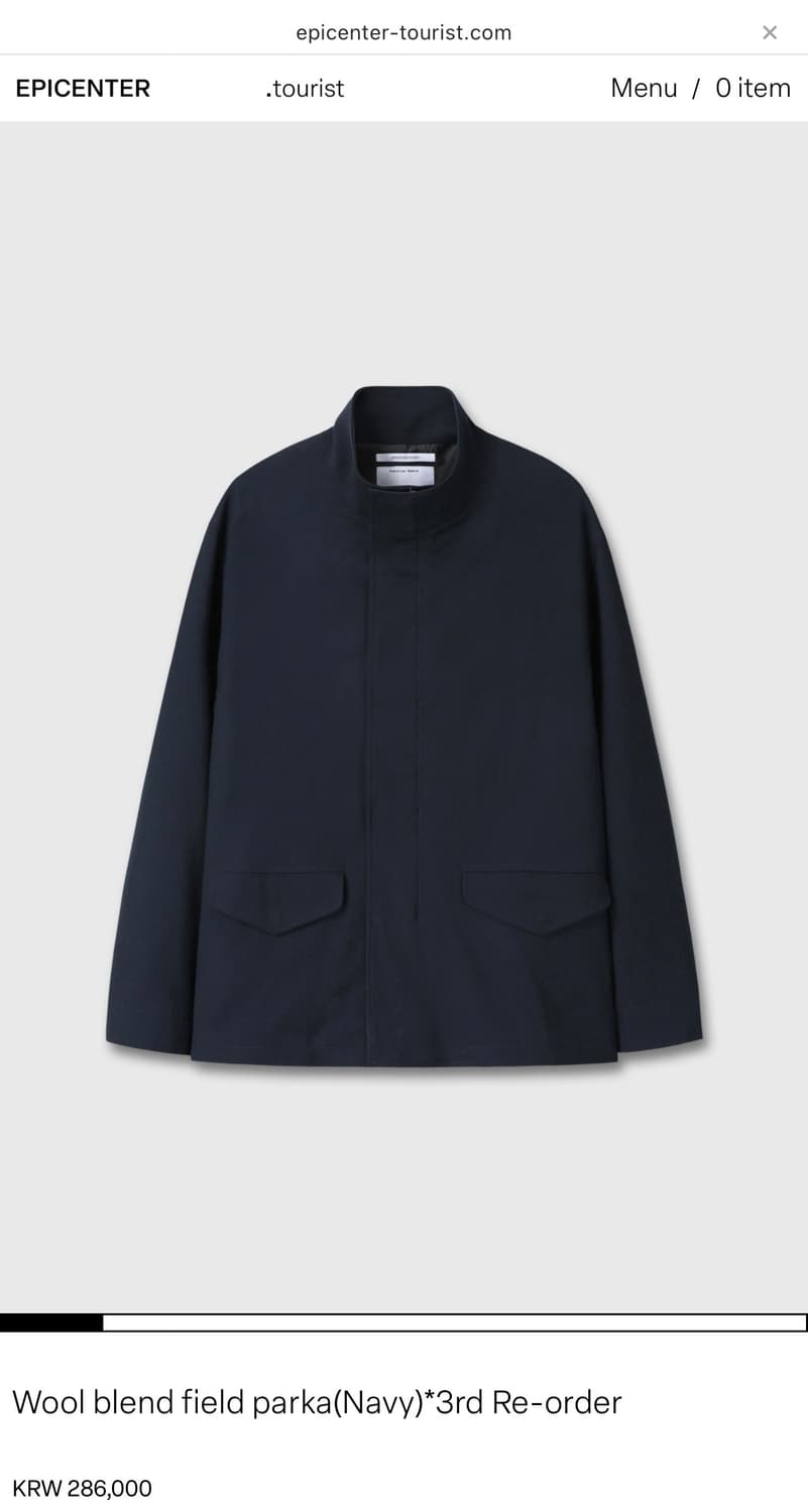 에피센터 투어리스트 울 필드파카 네이비 L 상품이미지1