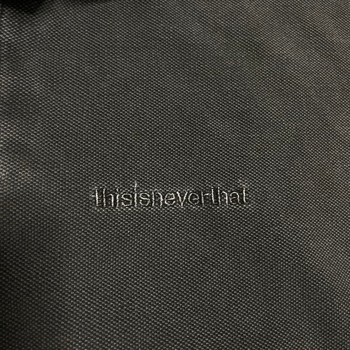 정품 디스이즈네버댓 피그먼트 차콜 빅로고 긴팔 카라티 상품이미지6