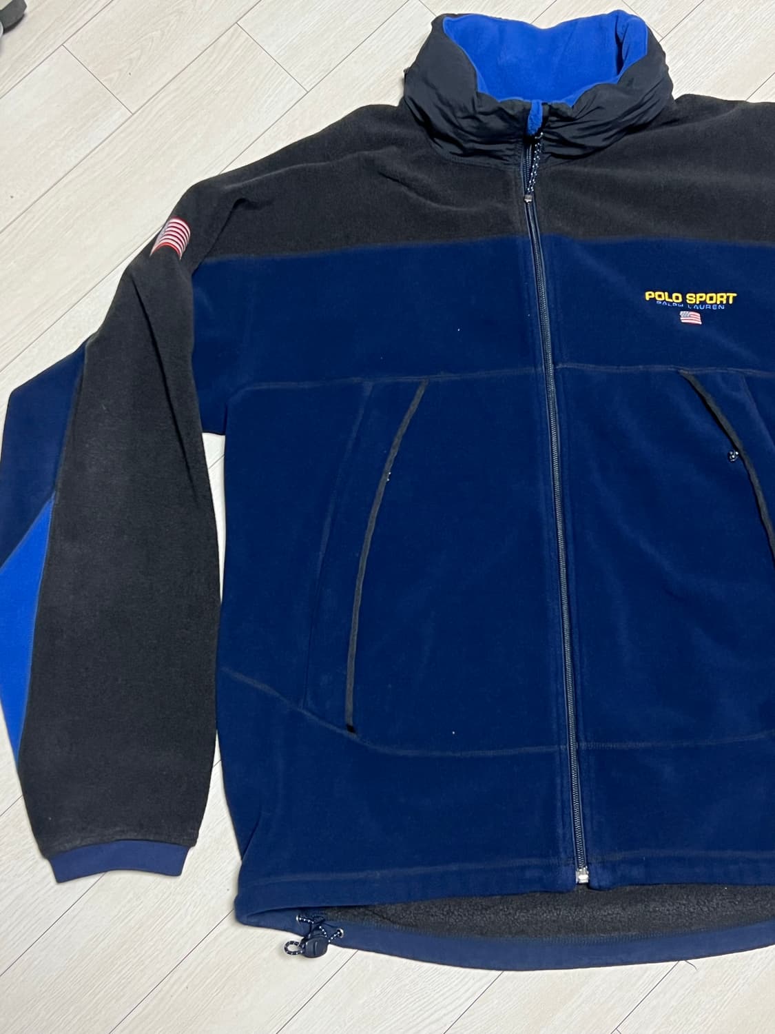 90s폴로스포츠성조기폴라텍후리스점퍼 L사이즈 상품이미지2