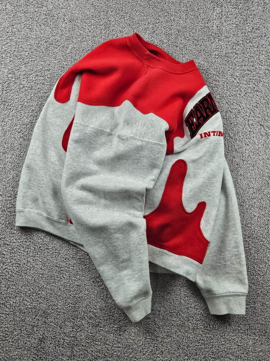 언하트 레이싱 아플리케 커스텀 맨투맨 스웻 셔츠 (XL추정) / 9349 상품이미지4