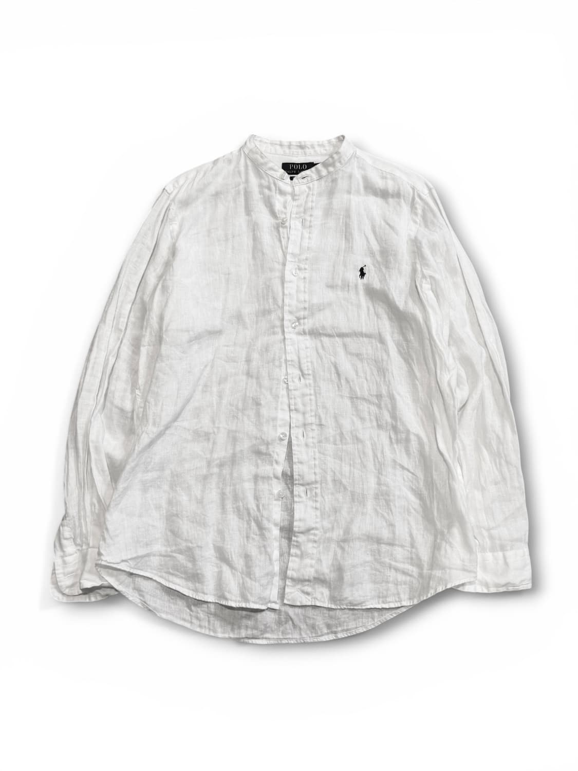 폴로 랄프로렌 화이트 린넨 헨리넥 셔츠 상품이미지1
