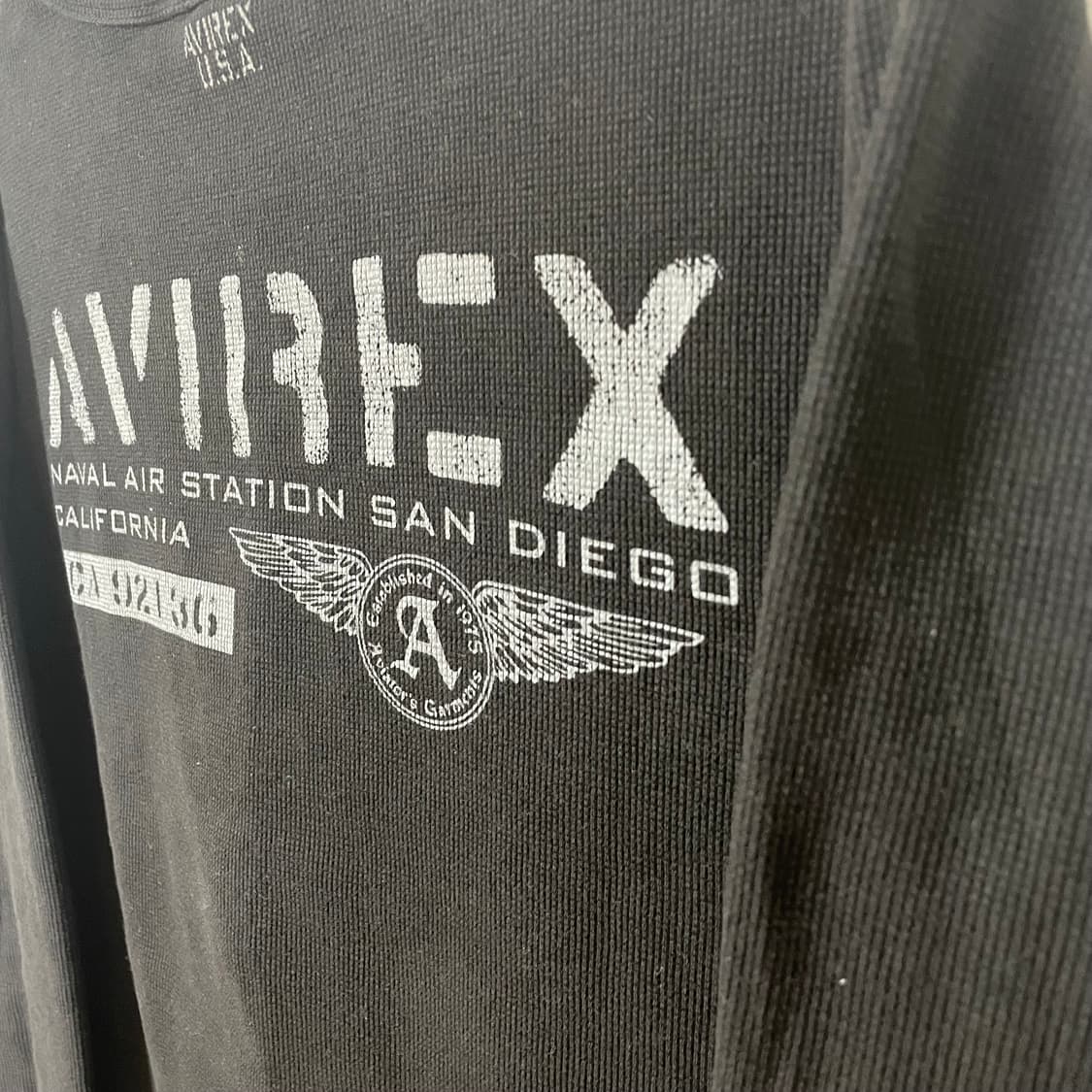 AVIREX BLACK RIBBED KNIT LONG SLEEVE 상품이미지8