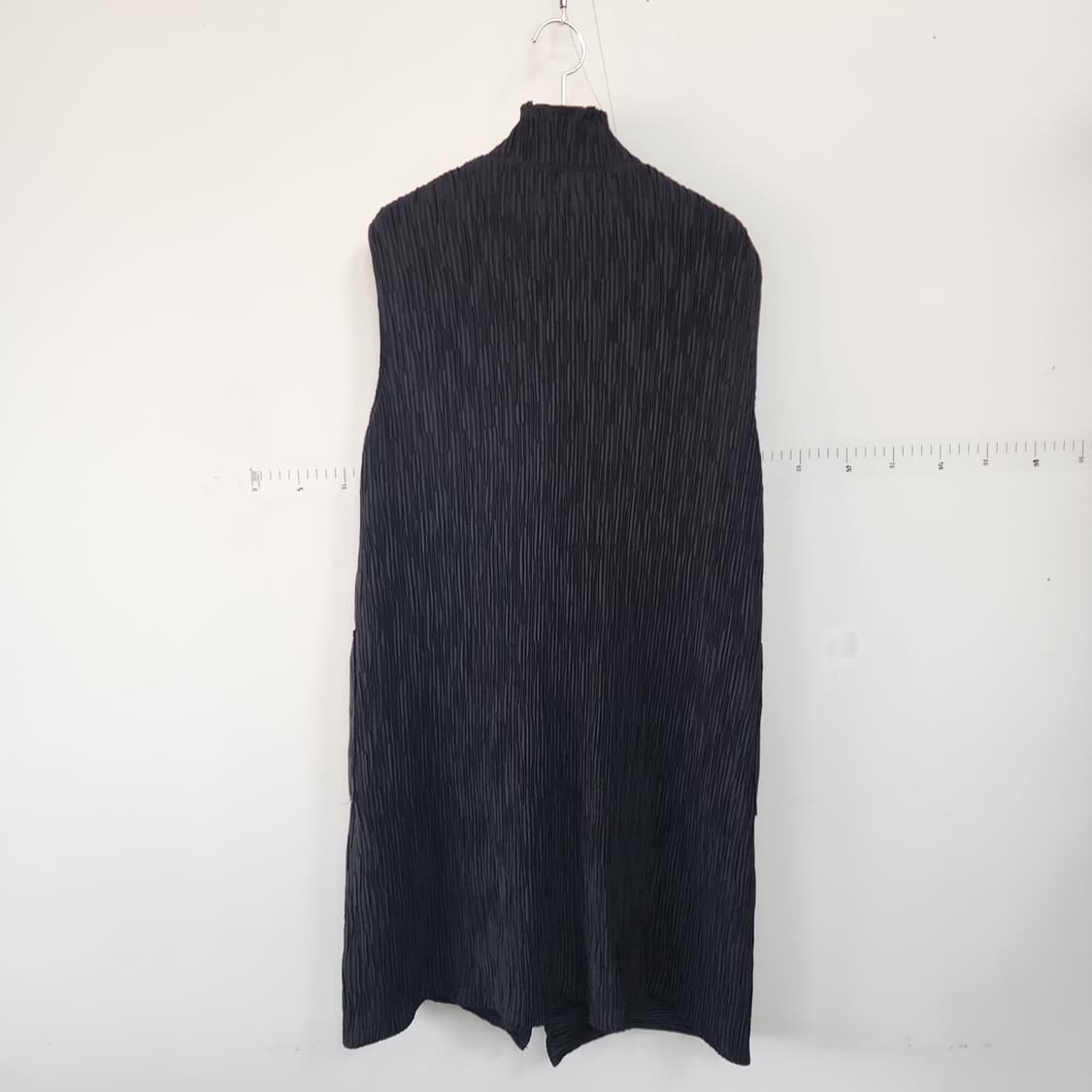 플리츠 롱 조끼 블랙 상품이미지4