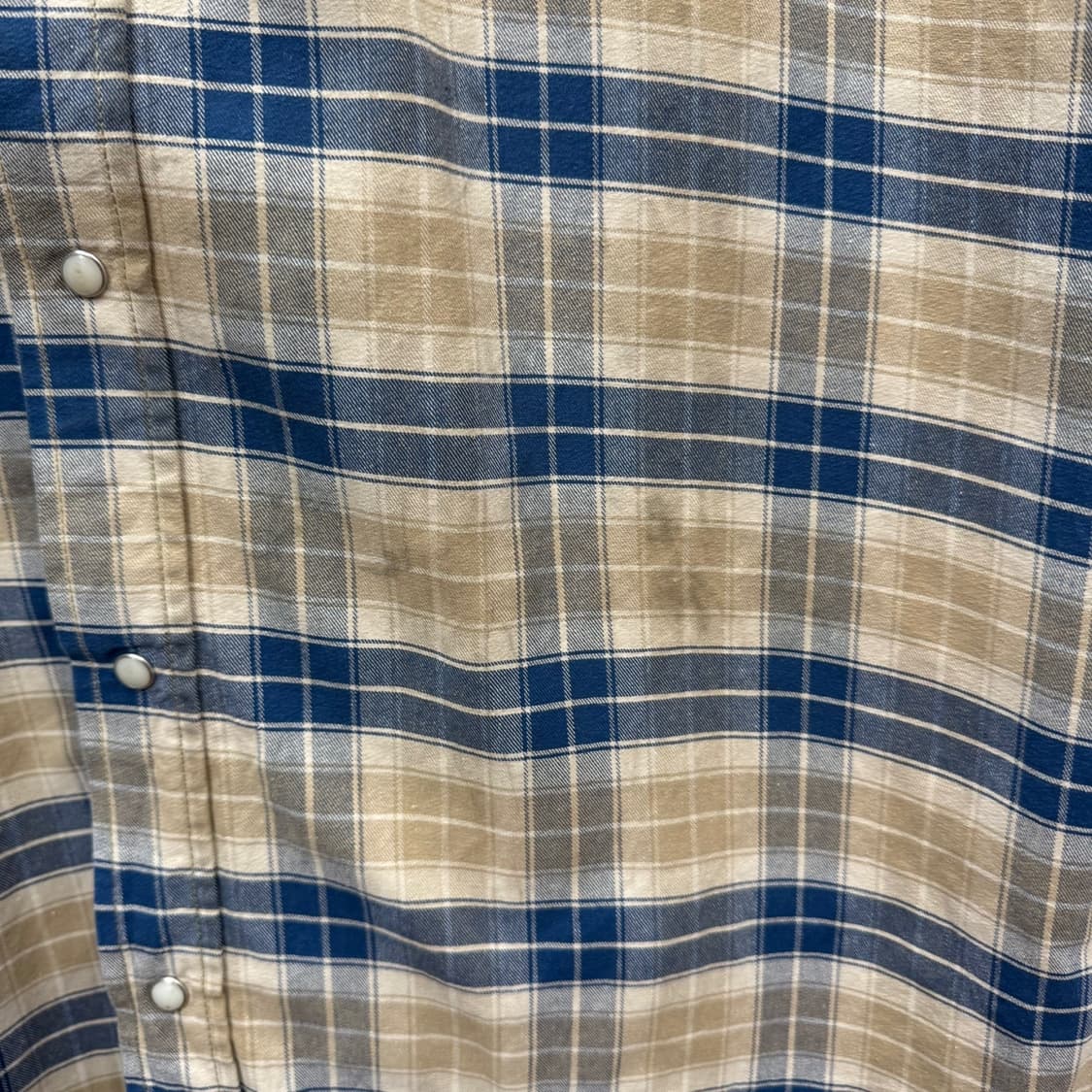 랭글러 플란넬 웨스턴 셔츠 빅 사이즈 체크 패턴 브라운 블루 상품이미지7