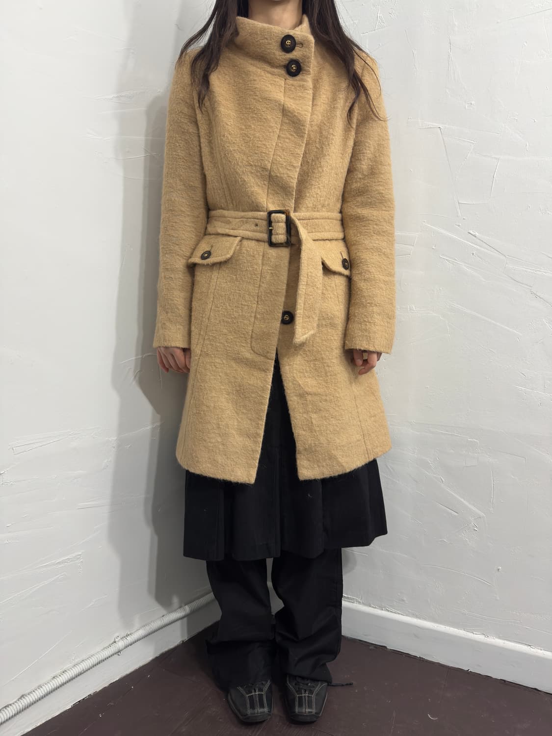 belt wool slim coat 상품이미지2