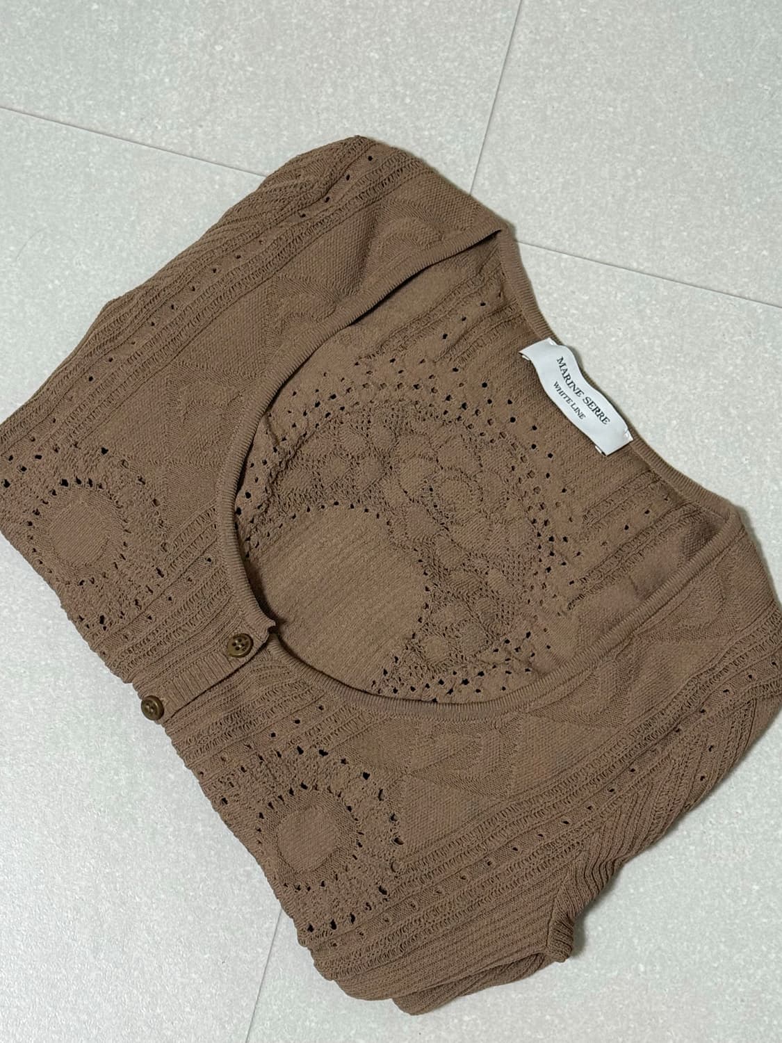 [새상품] 마린세르 니트 가디건 xs 베이지 상품이미지5