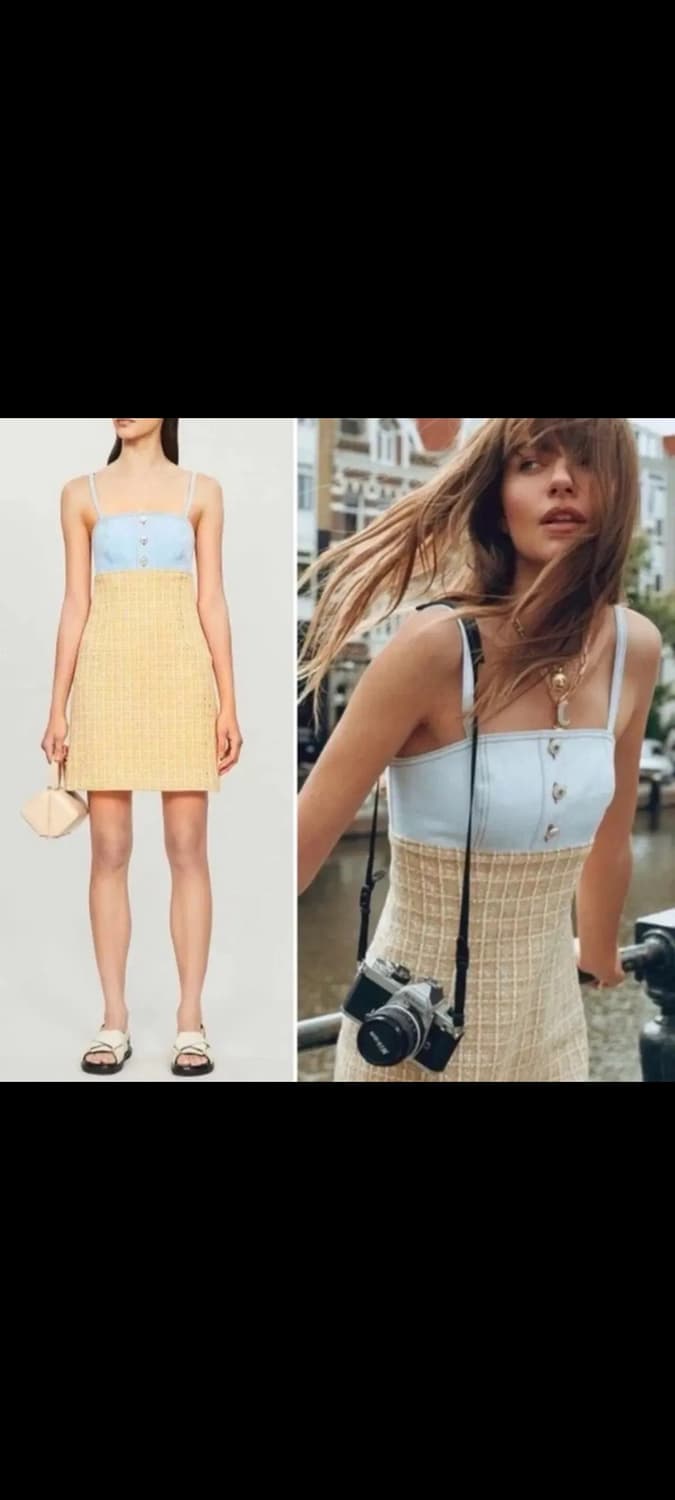 산드로 트위드원피스 청원피스 상품이미지2