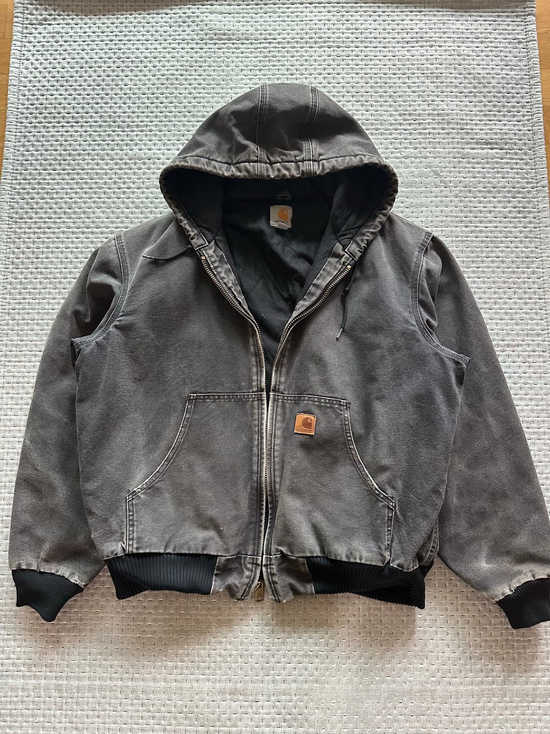 [L] 칼하트 j130 샌드스톤 덕 액티브 자켓 블랙 상품이미지1