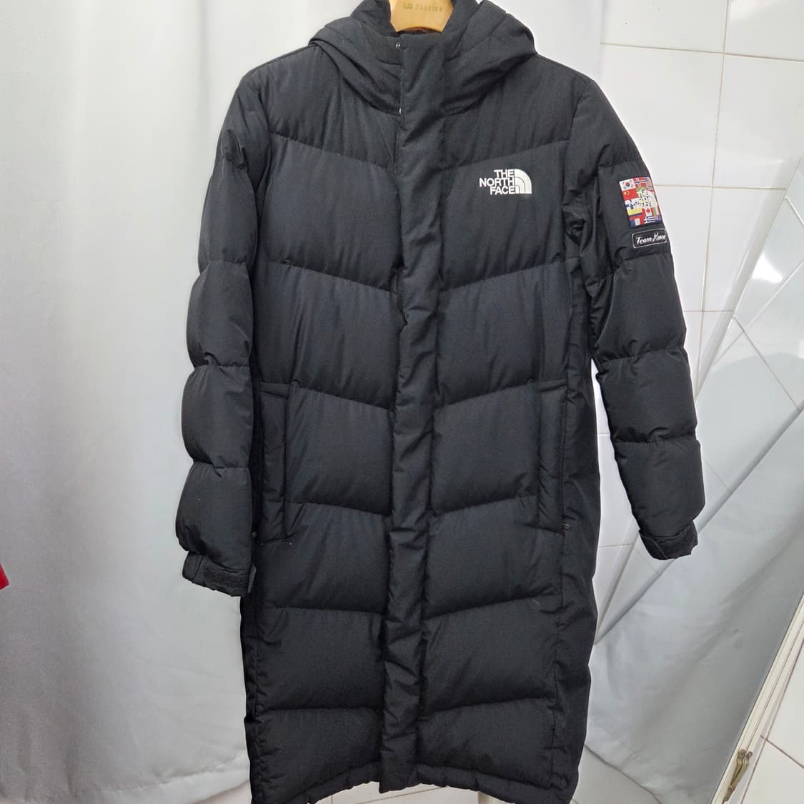 남녀 55/108 노스페이스 평창올림픽 오리털 롱패딩 팀코리아 패치 상품이미지1