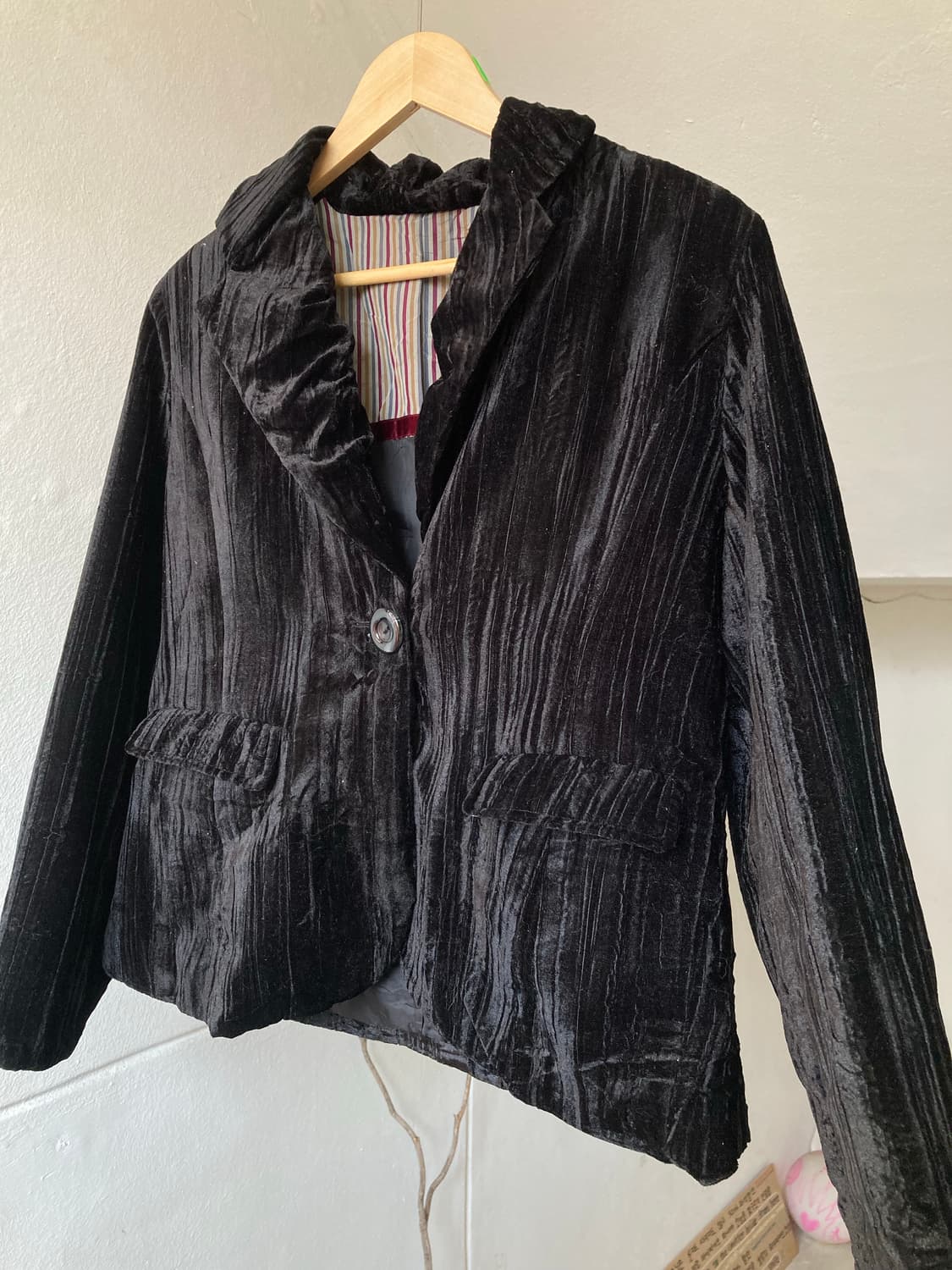 빈티지 벨벳 버튼 자켓 상품이미지3