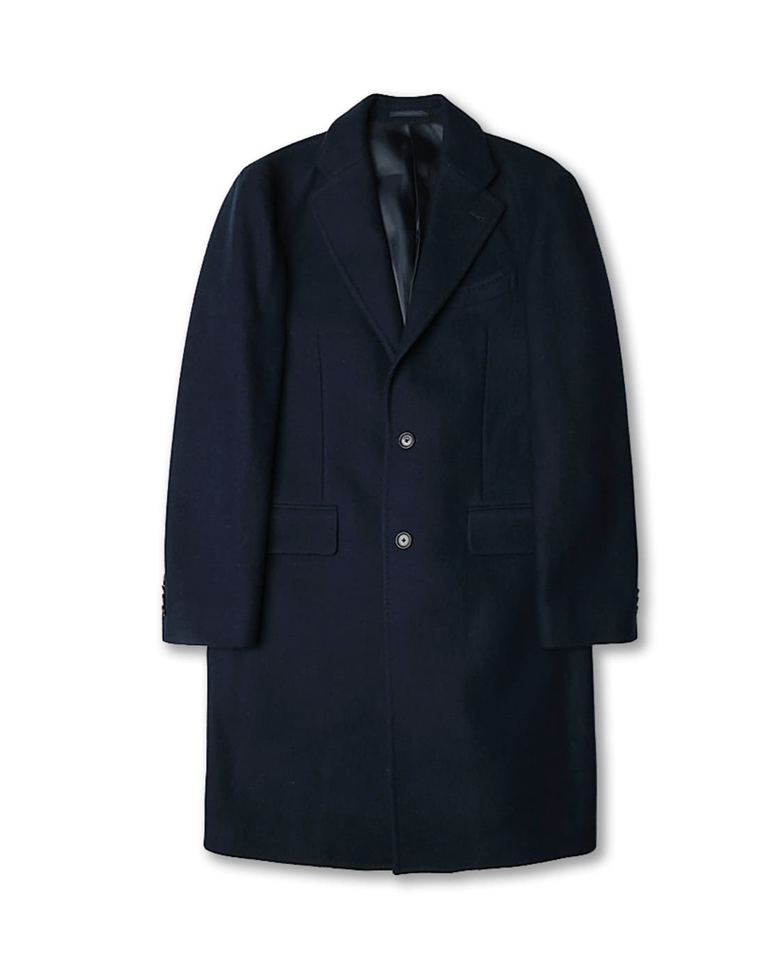 맨온더분 [Man On The Boon] 네이비 울 나일론 싱글 코트 상품이미지1