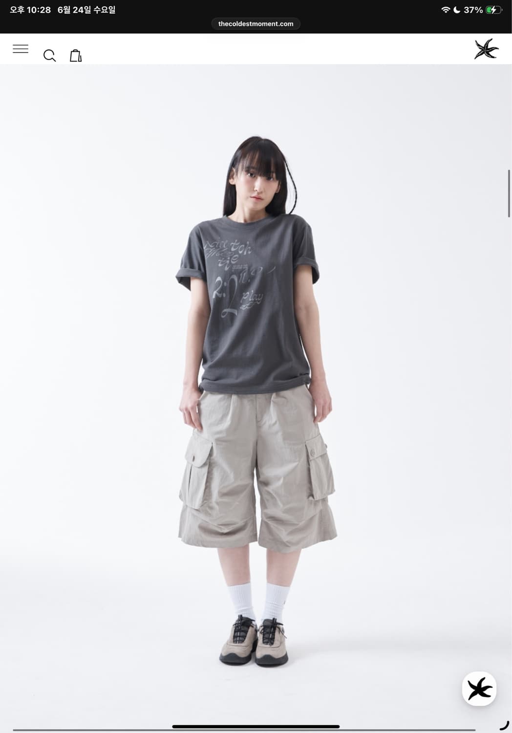 TCM 더콜디스트모먼트 easy cargo half pants 상품이미지1