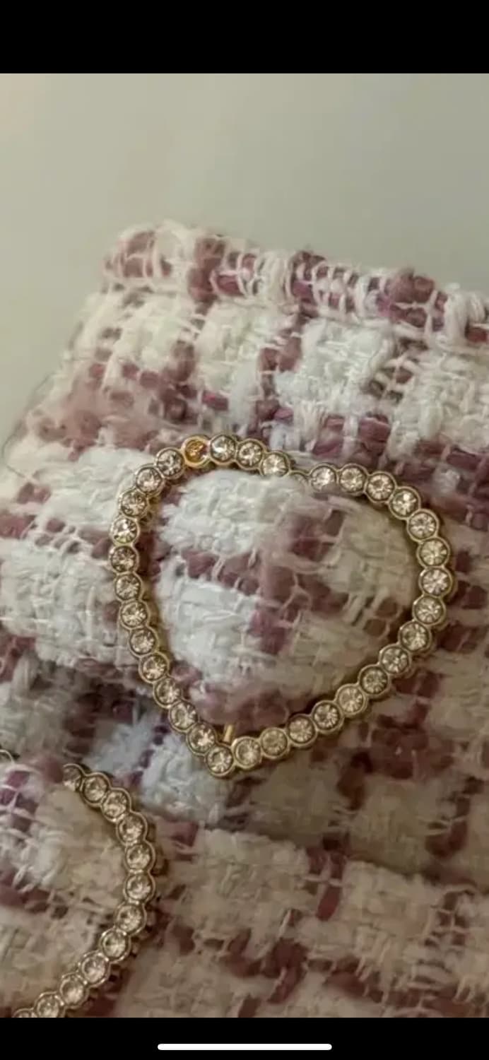 리즈리사 트위드 리본 하트 서스펜더 양산형 상품이미지2